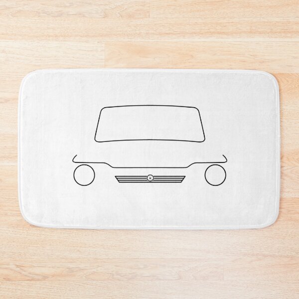 Item preview, Hillman Imp Californian classic 1960s British car black outline graphic designed and sold by soitwouldseem.