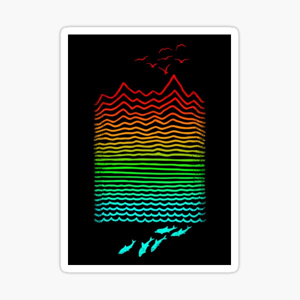 High Up Above And Down Below Sticker