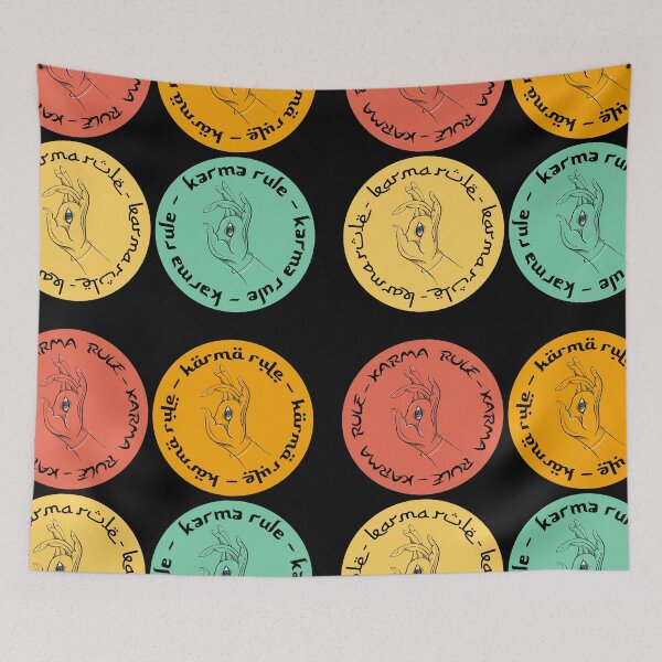 Item preview, Karma Rule - All Seeing Meditation Eye - Round Sticker Pack  designed and sold by NoMatterLab.