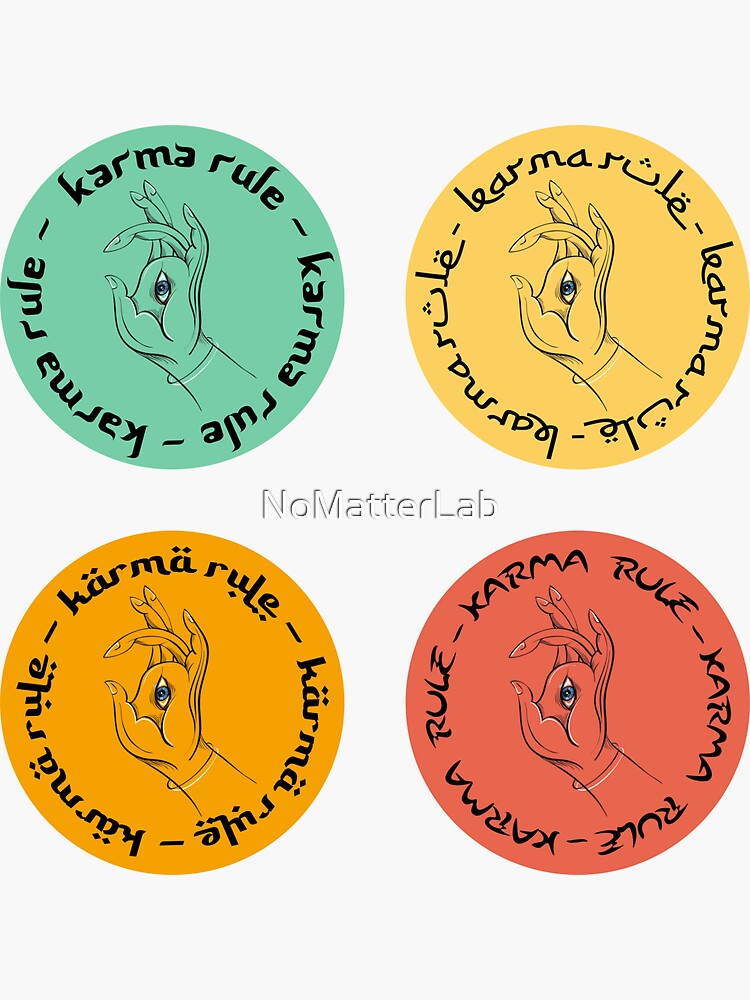 "Karma Rule All Seeing Meditation Eye Round Sticker Pack " Sticker