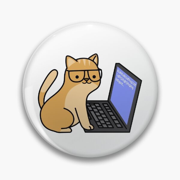 Item preview, Cute Kawaii Cat with Glasses On Laptop Computer designed and sold by KawaiiStickers-.