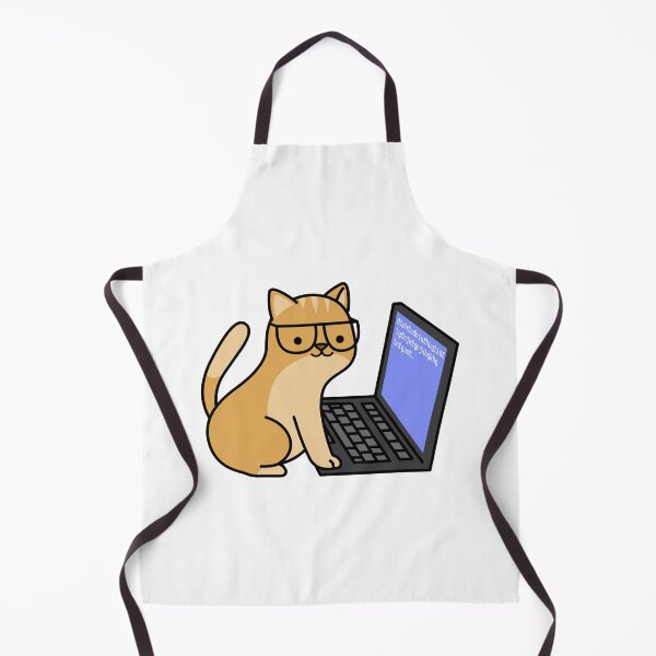 Item preview, Cute Kawaii Cat with Glasses On Laptop Computer designed and sold by KawaiiStickers-.