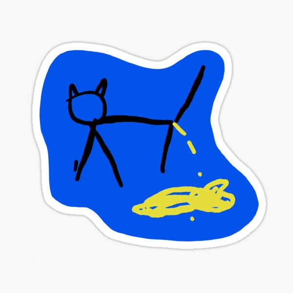 cat pissing Sticker