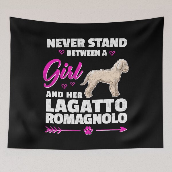 Item preview, Girl with Lagotto Romagnolo Truffle Dog Gift designed and sold by madgrfx.