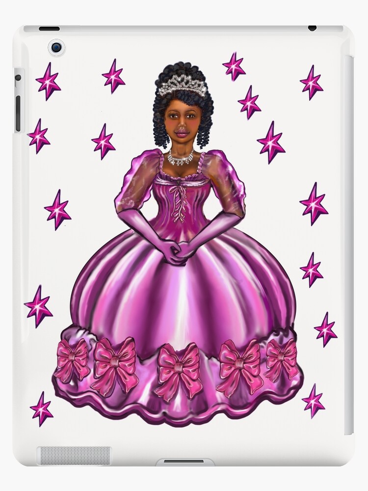 Funda y vinilo para iPad «Princesa - Princesa Negra, de pelo rizado, en  morado con estrellas iv! hermosa chica negra con cabello afro, ojos  marrones y piel morena oscura. ¡Amor por el