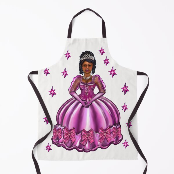 Item preview, Princess -  Black Princess, curly haired, in purple with stars  iv  ! beautiful  black girl with Afro hair, brown eyes and dark brown skin. Hair love ! designed and sold by Artonmytee.
