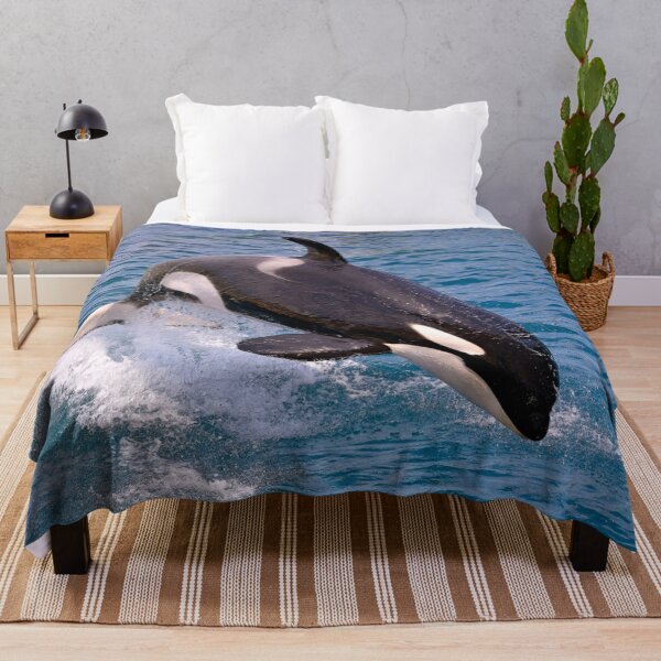 Vista previa del artículo con la obra «Orca orca saltando», diseñado y vendido por Motivation111.