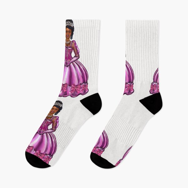 Item preview, Princess -  Black curly Afro Princess in purple  iii ! beautiful  black girl with Afro hair, brown eyes and dark brown skin. Hair love ! designed and sold by Artonmytee.