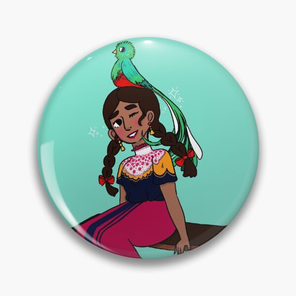 Item preview, La Guatemalteca with a Quetzal (Guatemala Girl) - Design #1  designed and sold by Fernanda  Morales.