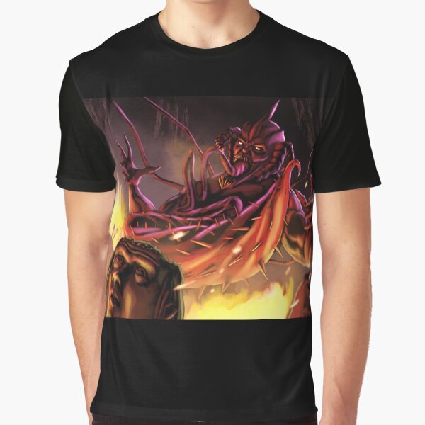 Aperçu de l'œuvre T-shirt d'horreur fantastique Hell Creature créée et vendue par Dario Formisani.