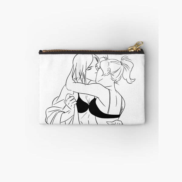 Item preview, Lesbian Couple Kiss Line Art designed and sold by Regenbogenn.