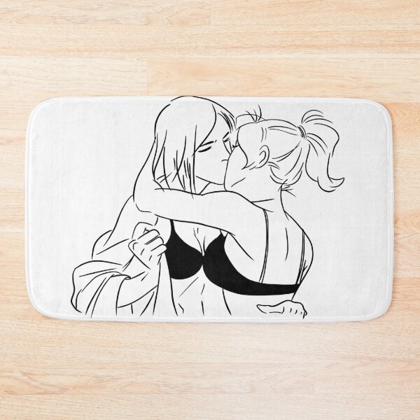 Item preview, Lesbian Couple Kiss Line Art designed and sold by Regenbogenn.