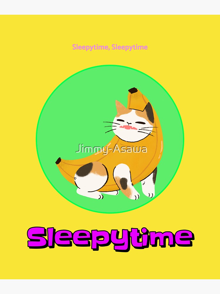 "Sleepytime Banana Nyan Cat OYASUMI Neko " Sticker for Sale by Jimmy