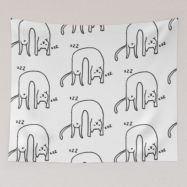 Artikelvorschau, Lustiges Tier | Katzengeschenk | Liebe meine Katze | Yuru Neko | Unisex - Männer & Frauen | Schlafende Katze entworfen und verkauft von KuriharaDesigns.