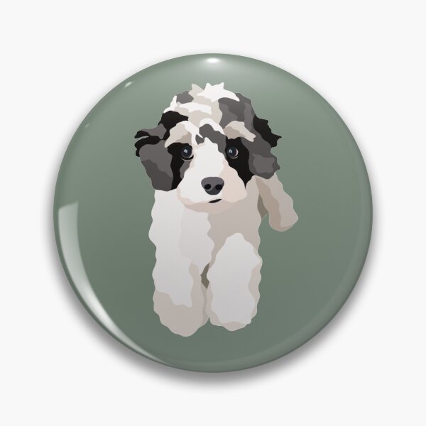 Artikelvorschau, Schwarz-Weiß-Cavachon-Hundeportrait Digitale Illustration entworfen und verkauft von sherylwylie.