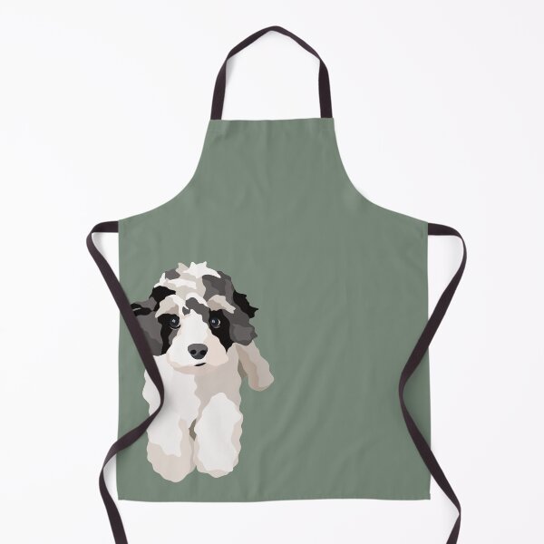 Item preview, Black and White Cavachon Dog Portrait Digital Illustration designed and sold by sherylwylie.