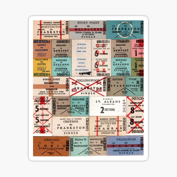 Item preview, Victorian railway Train tickets designed and sold by VR-Densha-Otaku.