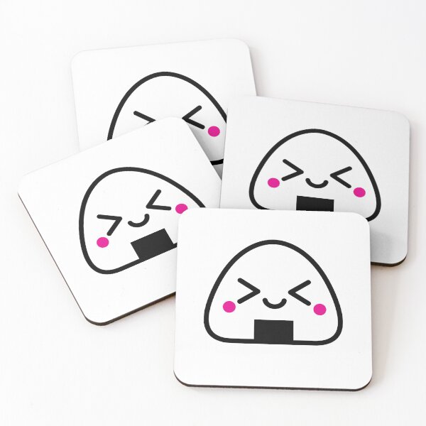 Item preview, Cute Kawaii Happy Onigiri Face designed and sold by KawaiiStickers-.