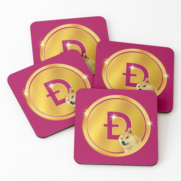 Item preview, Golden Dogecoin Currency Emblem - Vibrant Magenta Crypto Art designed and sold by Art-PraveenRai.