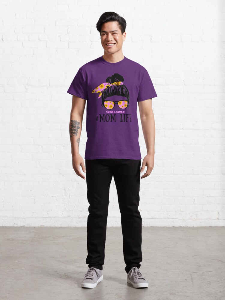Discover Messy Bun Sunflower | Momlife Classic T-Shirt