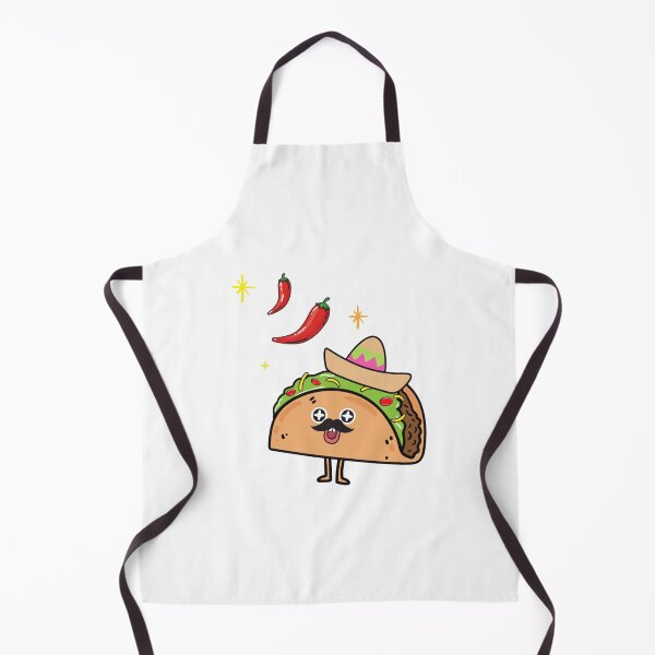 Item preview, Cute Kawaii Taco With Moustache and Peppers designed and sold by KawaiiStickers-.