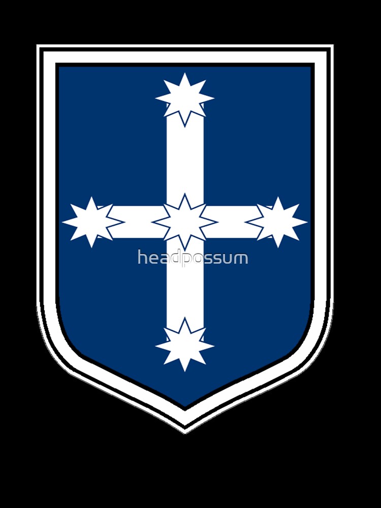Thumbnail 2 of 2, Kids T-Shirt, Australian Eureka flag in the shape of a shield designed and sold by headpossum.