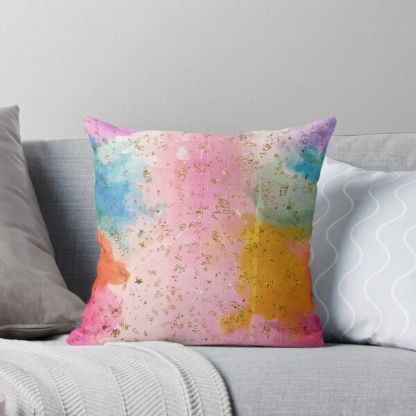 Item preview, Rainbow Watercolor With Gold Confetti  designed and sold by Designs By YL.