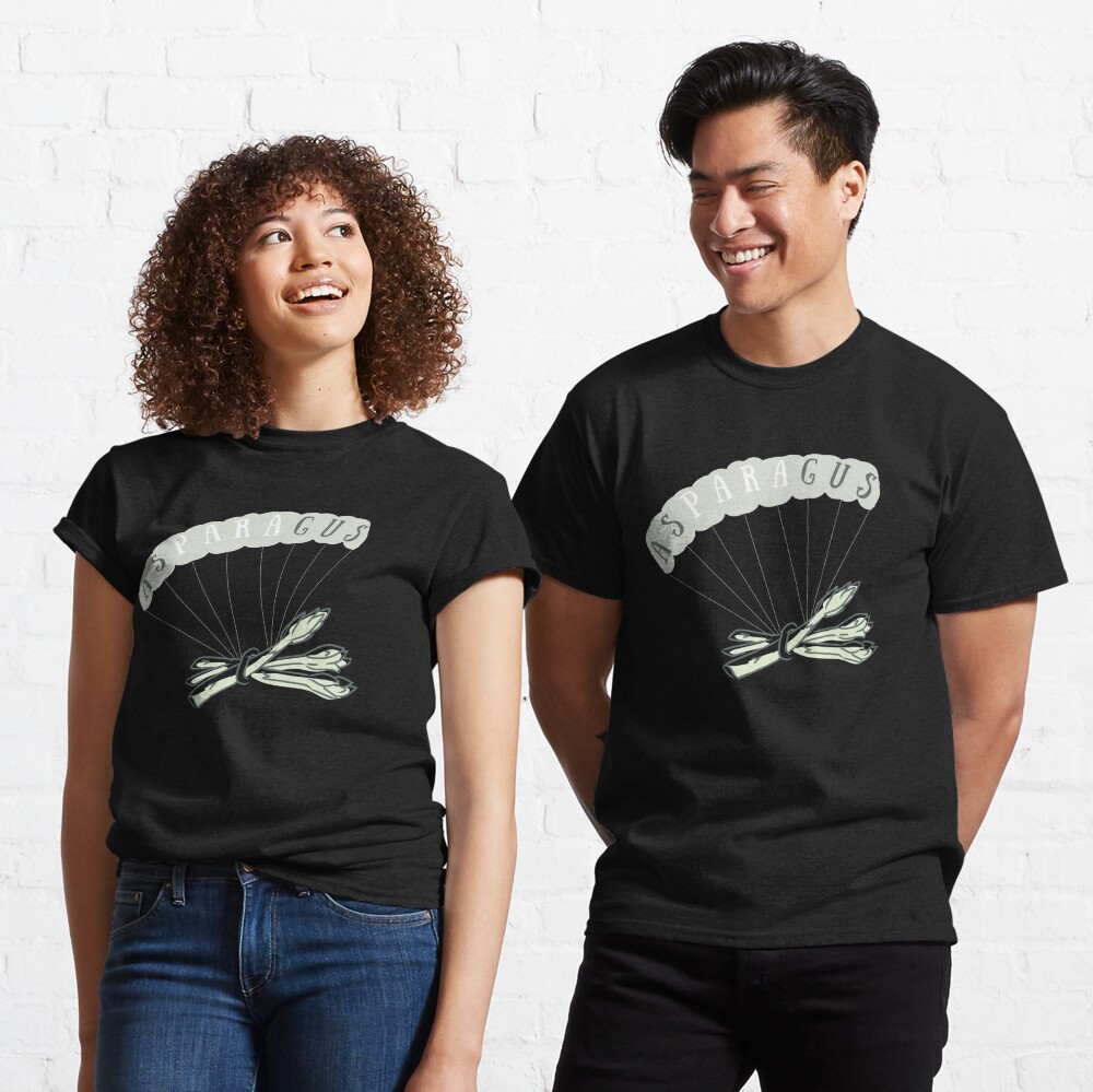 Disover Asparagus Para Parachute Asparagus Pun Classic T-Shirt