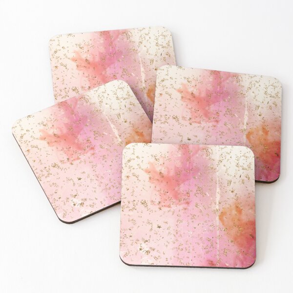 Item preview, Peach Watercolor With Gold Confetti  designed and sold by Designs By YL.