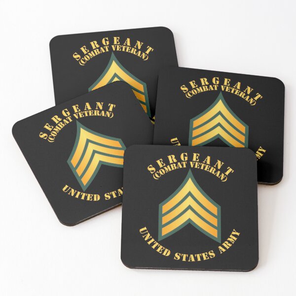 Item preview, Army - Sergeant - SGT - Combat Veteran designed and sold by Military Insignia Products.