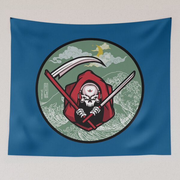 Item preview, Anime Skeleton Ocean Wave designed and sold by OwlCanvas.