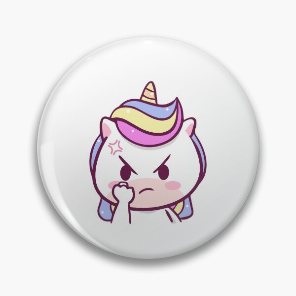 Item preview, Cute Kawaii Angry Unicorn designed and sold by KawaiiStickers-.