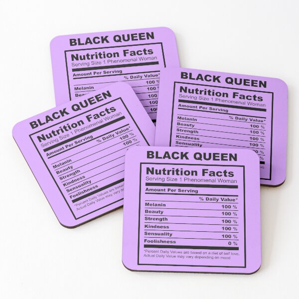 Item preview, BLACK QUEEN: NUTRITION FACTS designed and sold by SOLSKETCHES.