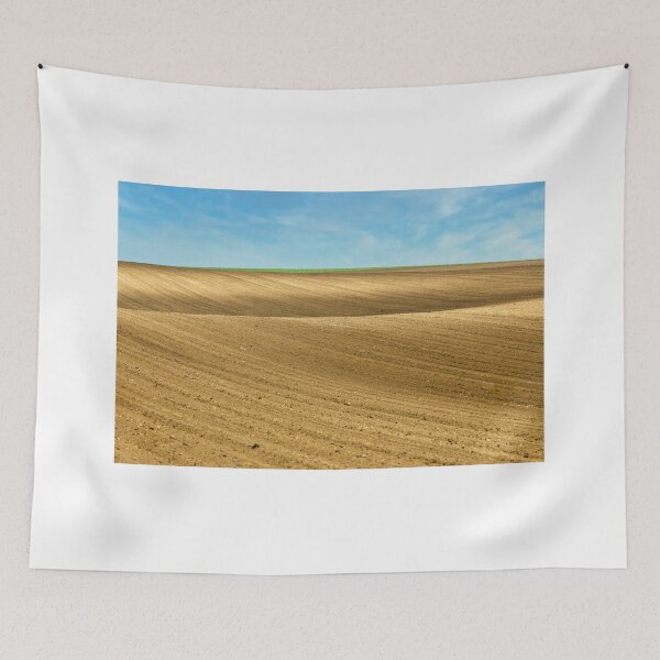 Item preview, plowed field landscape in springtime agriculture designed and sold by goceris.