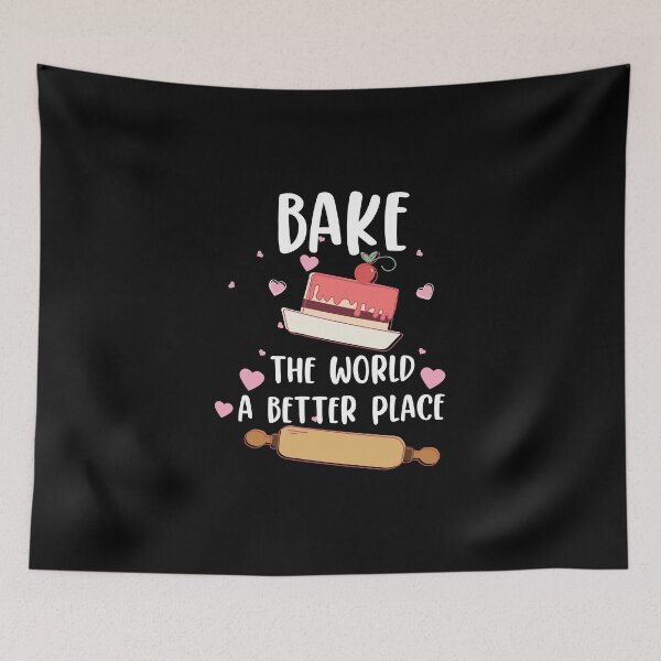 Item preview, Bake the world a better place, Funny Baking Gift designed and sold by oussimakh.