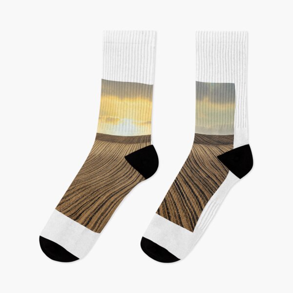 Item preview, plowed field sunset landscape agriculture  designed and sold by goceris.