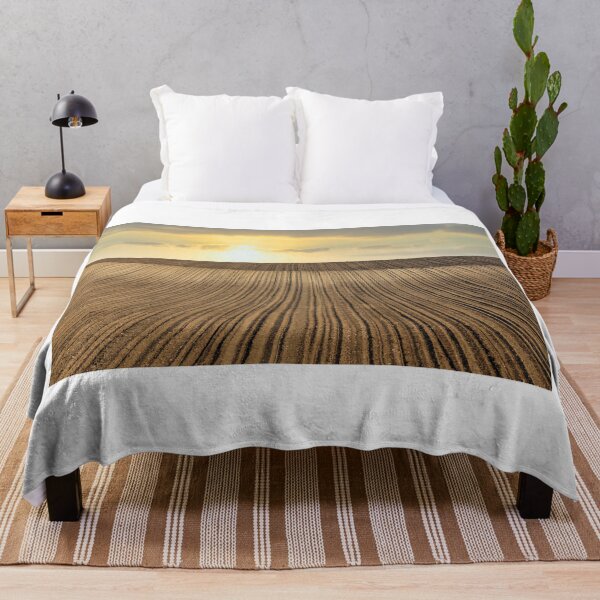 Item preview, plowed field sunset landscape agriculture  designed and sold by goceris.