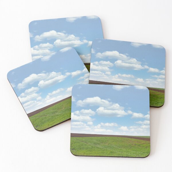 Item preview, young green wheat and plowed field agriculture designed and sold by goceris.