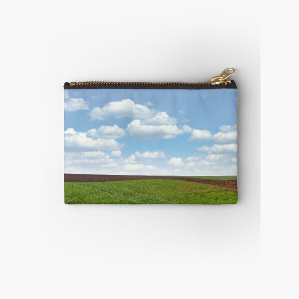 Item preview, young green wheat and plowed field agriculture designed and sold by goceris.