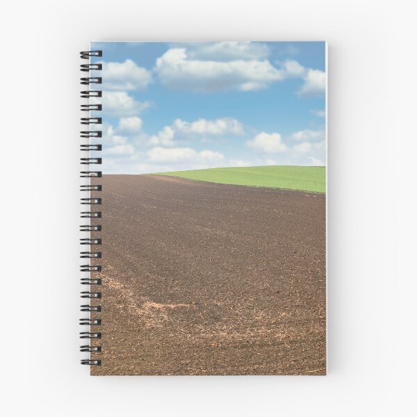 Item preview, young green wheat and plowed field landscape agriculture designed and sold by goceris.