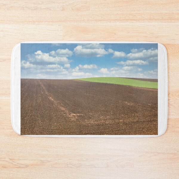 Item preview, young green wheat and plowed field landscape agriculture designed and sold by goceris.