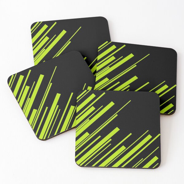 Item preview, Diagonals - Lime Green on Black  designed and sold by LAEC-Shop.