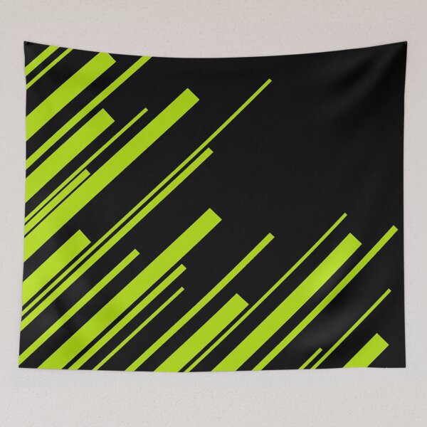 Item preview, Diagonals - Lime Green on Black  designed and sold by LAEC-Shop.