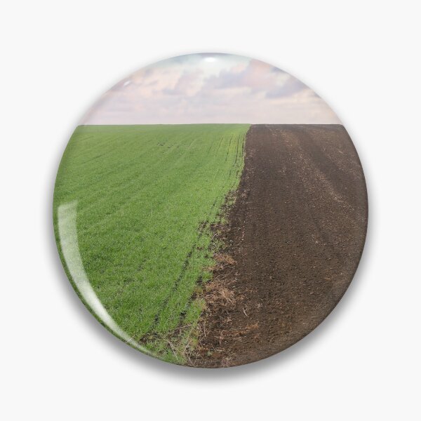 Item preview, young green wheat and plowed field landscape in springtime agriculture designed and sold by goceris.