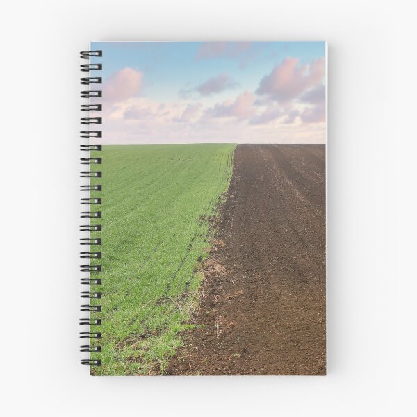 Item preview, young green wheat and plowed field landscape in springtime agriculture designed and sold by goceris.
