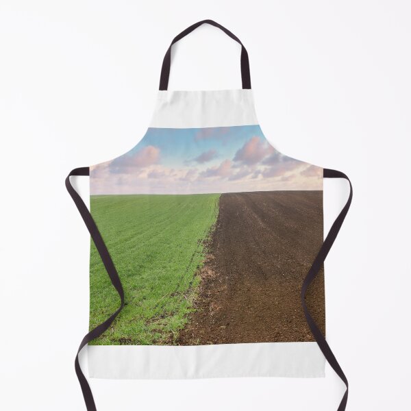 Item preview, young green wheat and plowed field landscape in springtime agriculture designed and sold by goceris.