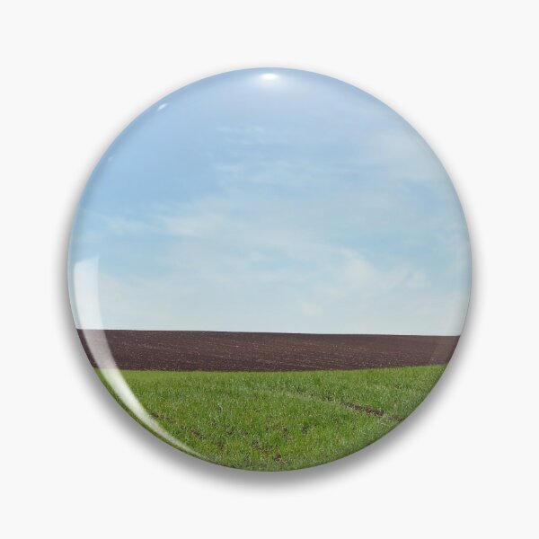 Item preview, young green wheat and plowed field landscape  designed and sold by goceris.