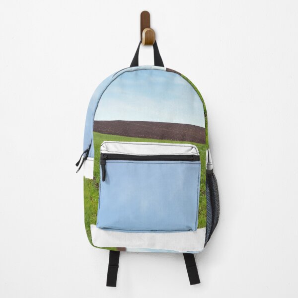Item preview, young green wheat and plowed field landscape designed and sold by goceris.