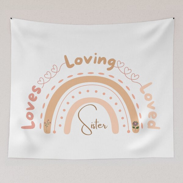 Item preview, Cute Organic Boho Rainbow - Loves Loving Loved Sister [#192] designed and sold by AfriStyleUK.