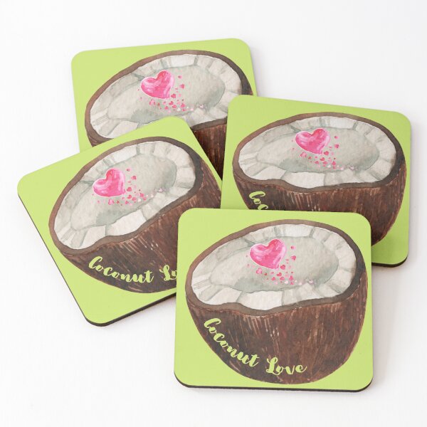 Item preview, Coconut Love Watercolour designed and sold by TheLomiLoveBus.